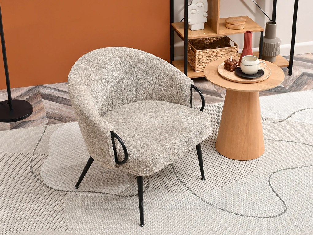 Fotoliu Carma F (bej închis + negru). Promo -19%. 1109977