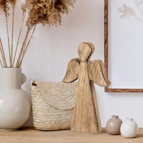 Orion Decorație de Crăciun din lemn ÎNGER, mare