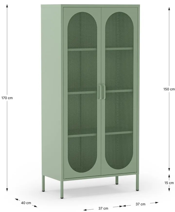 Dulap verde mentă 80x170 cm Diora – Marckeric