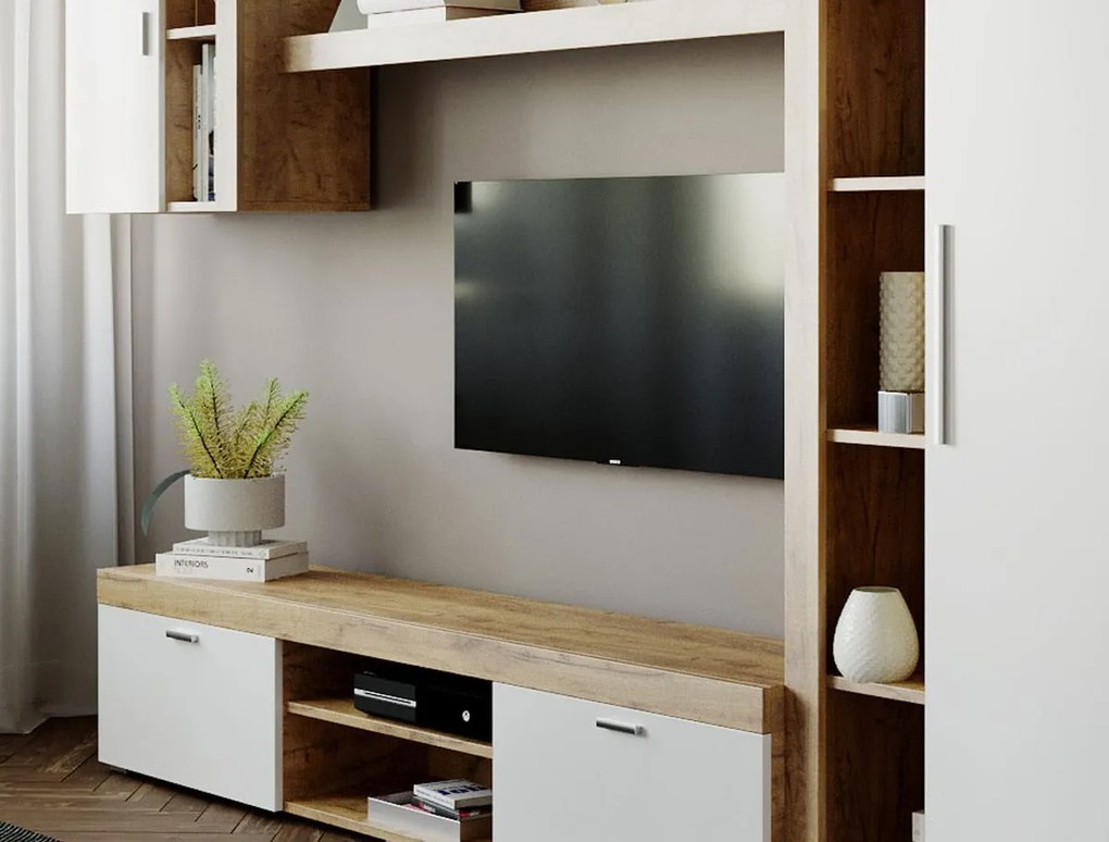 Mobila sufragerie - Living Milan C1 UNO Stejar