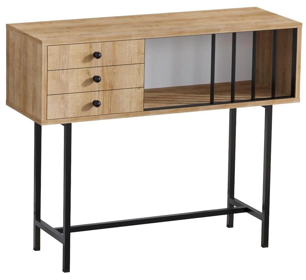 Măsuță consolă Aliex 1 (stejar + negru). 1094810
