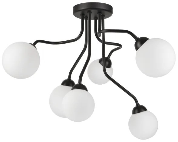 Lustră aplicată HOLLY 6xG9/5W/230V neagră