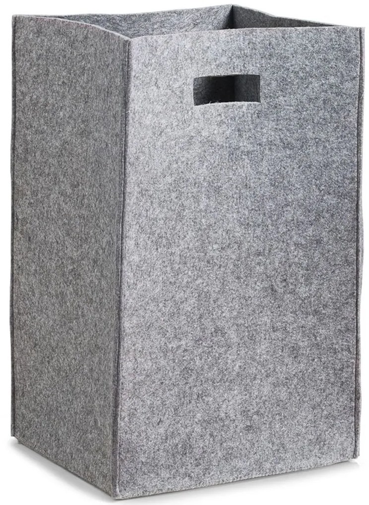 Cos pentru rufe/cumparaturi, Zeller,  35 x 30 x 55 cm, Material textil, Gri