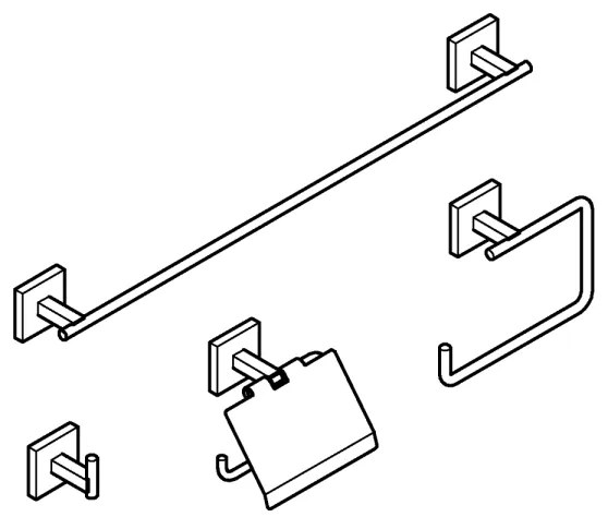 GROHE 41115000 - Set de accesorii START CUBE, 558 mm, crom lucios