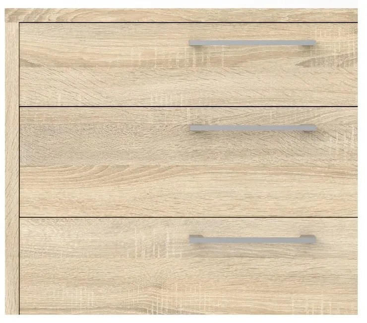 Bibliotecă modulară cu aspect de lemn de stejar 89x113 cm Prima – Tvilum