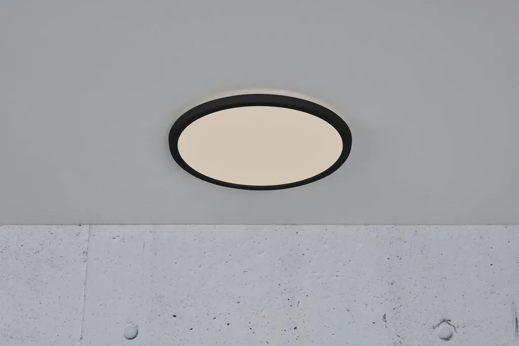 Plafoniera LED design silm IP54 baie Oja 29 negru 3000-4000K 2015026103 NL