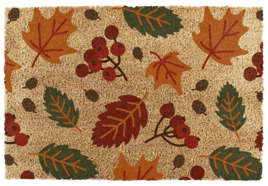 Covoraș de intrare din fibre de nucă de cocos 40x60 cm Autumn Leaves – Artsy Doormats