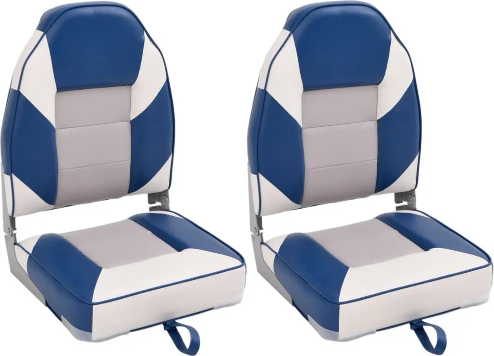 vidaXL Scaune pliabile pentru barcă 2 buc. cu spătar înalt 39x43x58 cm