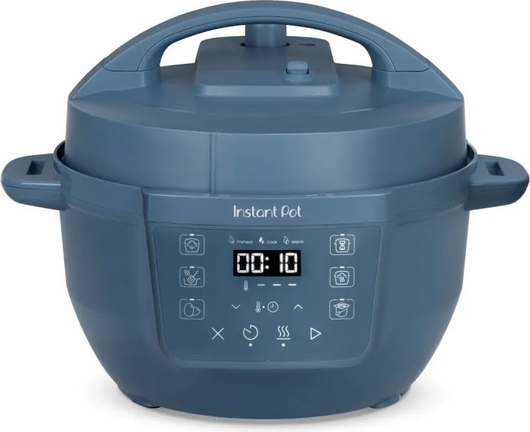 Multicooker Instant Pot Classic Mini 140800701, 800 W, 3,8 l, 7 programe, Butoane „Favorite”, Ecran LCD, Otel inoxidabil, Albastru