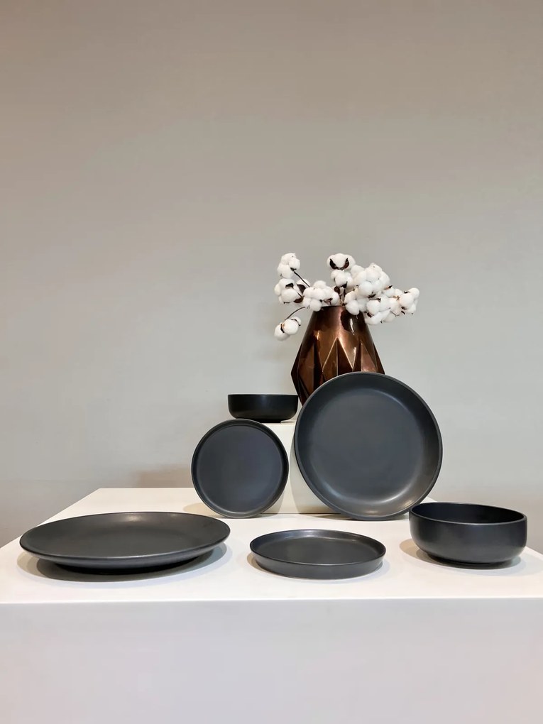 Set 2 Piese Vulcano DUO Lucios (Platou 29cm+Farfurie Lucioasa 20cm)