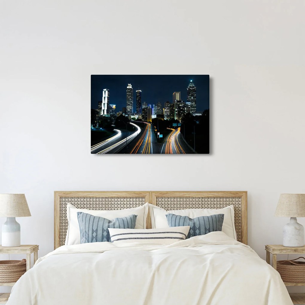Tabloul metropolei nocturne (90x60 cm)
