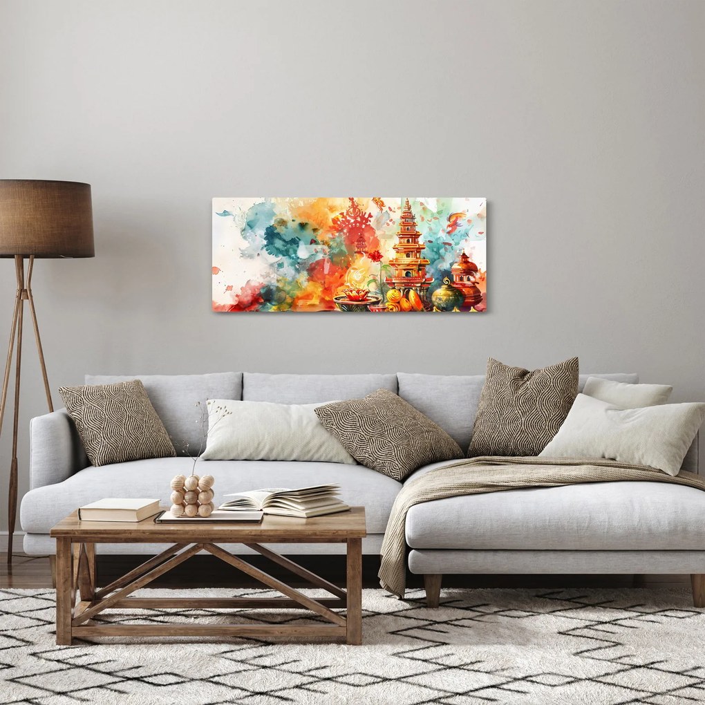 Tablou - Ilustrație în acuarelă (120x50 cm)