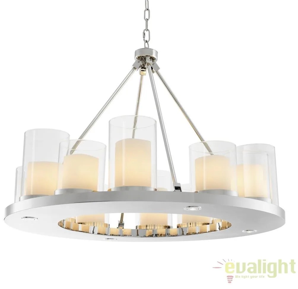 Lustra realizata manual, finisaj otel inoxidabil, telecomanda, Summit 90cm 111305 HZ