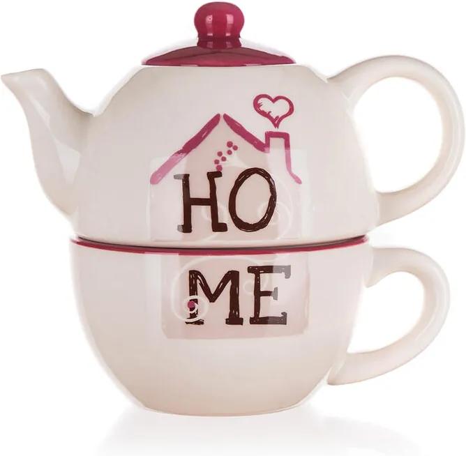 Ceainic ceramic cu cană HOME