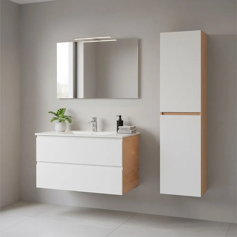 Dulap suspendat Vario Forte 35 stejar-alb