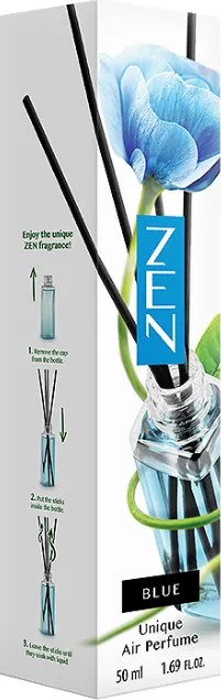 Difuzor de aroma cu betisoare ZEN BLUE 50 ml