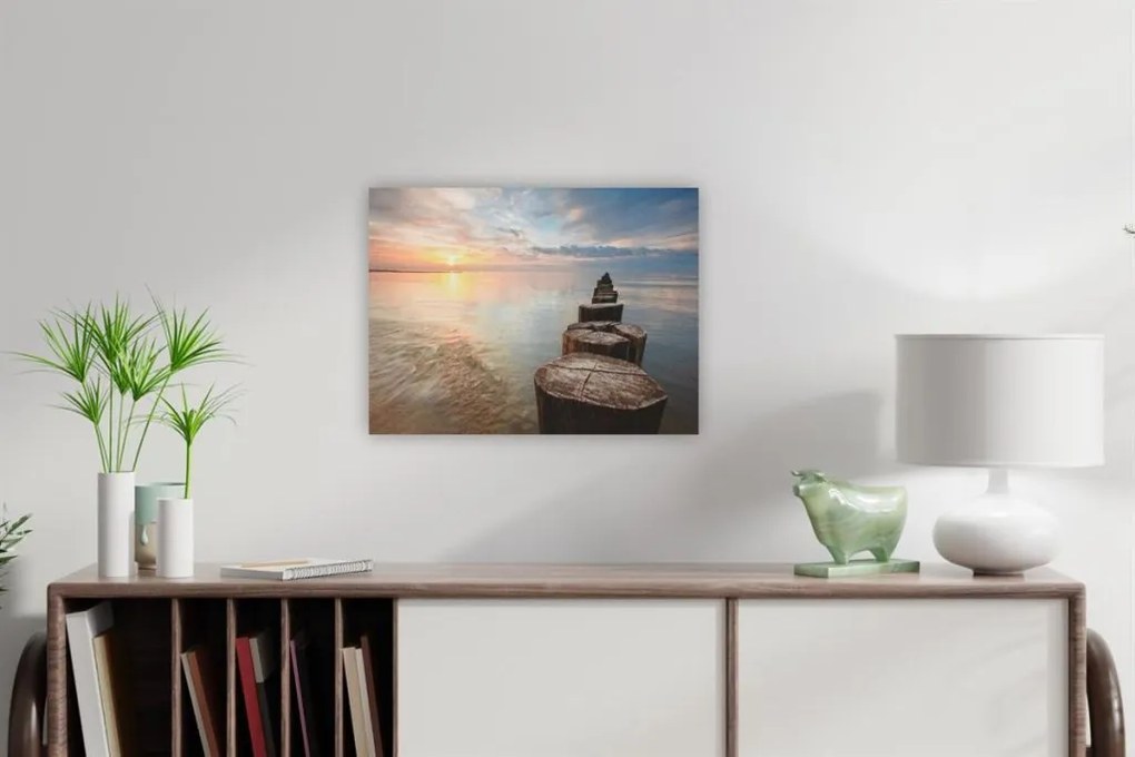 Pictură pe perete Calea în mare, LED cu cronometru, 30 x 40