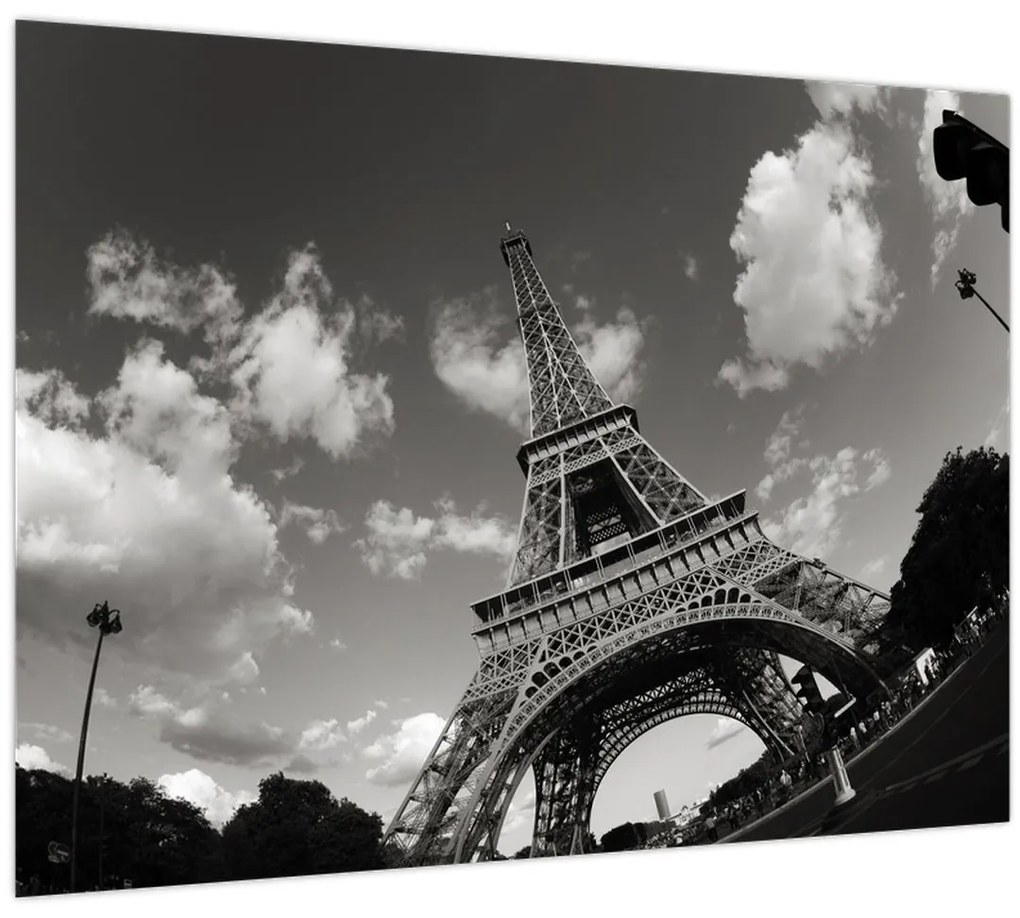 Tablou pe sticlă - Turnul Eiffel din Paris (70x50 cm)