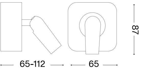 Spot LED de perete Ideal Lux BEAN LED/3W/230V CRI 90 crom lucios