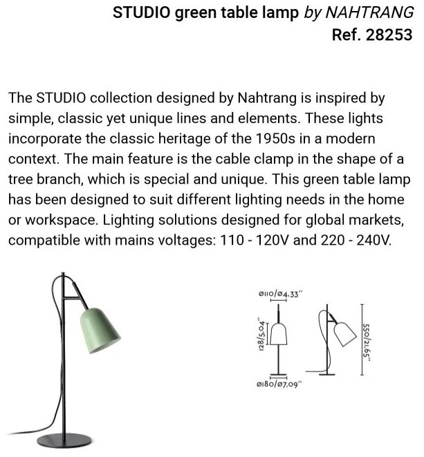 Veioza, Lampa de podea design modern Studio verde
