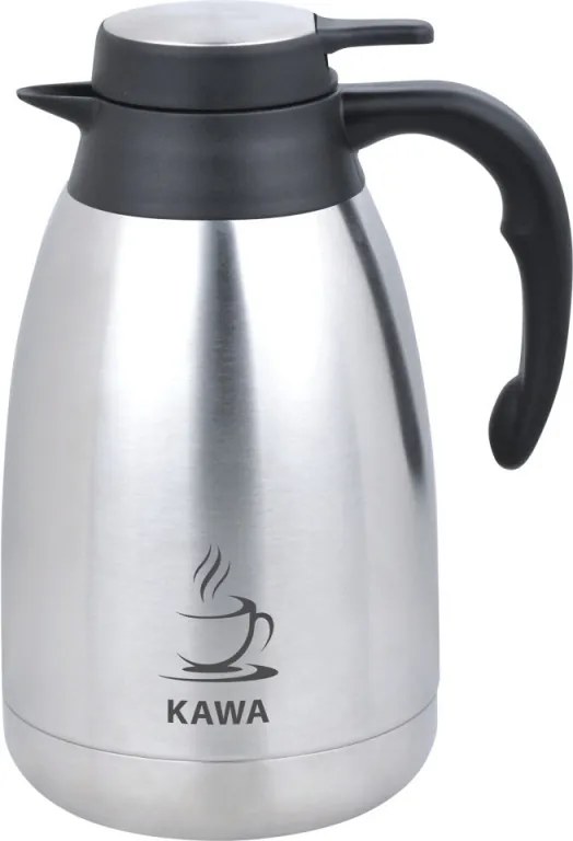Termos de cafea pentru conferințe Kinghoff KH 2094, 2 l, pereți dubli, corp din oțel inoxidabil, inox/negru