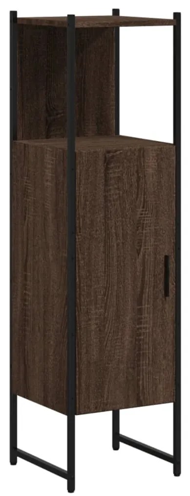 842470 vidaXL Dulap de baie, stejar maro, 33x33x120,5 cm, lemn prelucrat