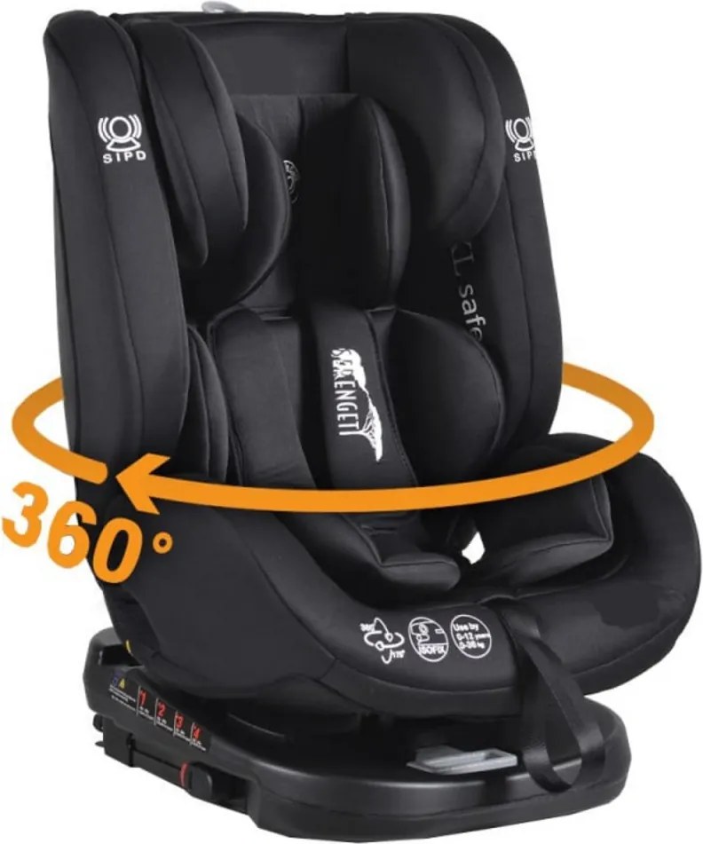Scaun Auto cu Isofix NOVOKIDS™ Serengenti Deluxe, Rotire 360°, 0-36 kg, Tetiera reglabila pe inaltime, Omologare R-129 i-Size, Centura 5 puncte,