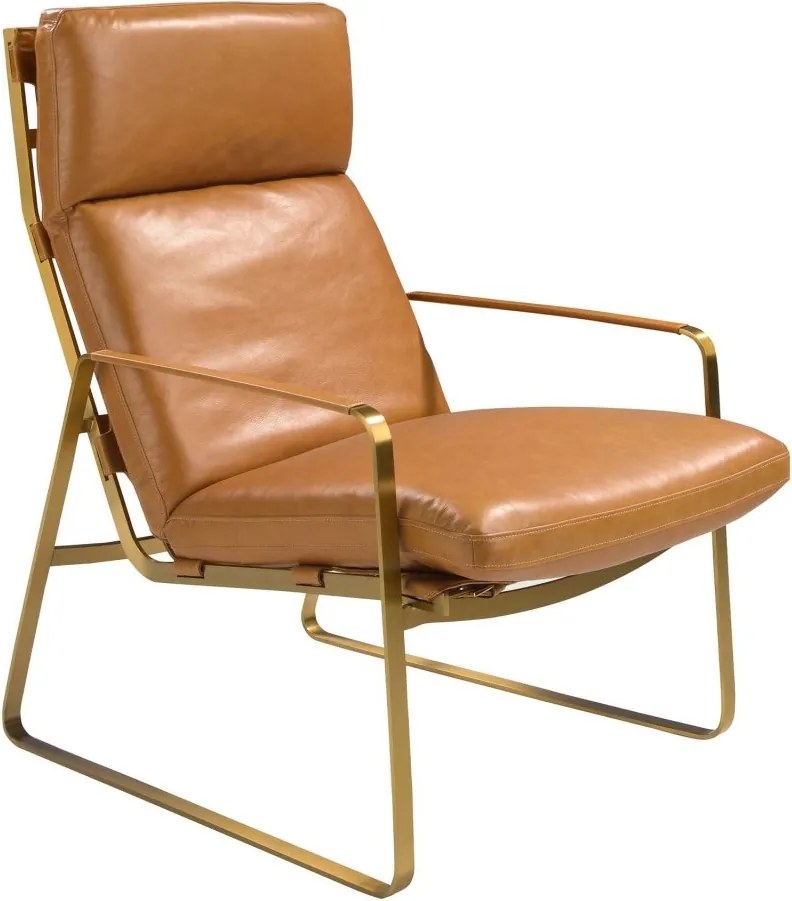 Scaun cu brate LUX design italian Cowhide camel