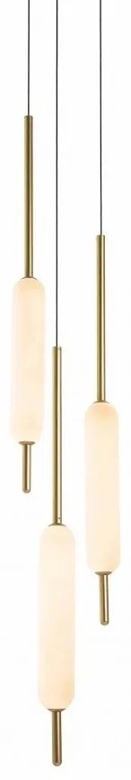 Lustra cu 3 pendule LED design LUX, fabricat manual TYPHA