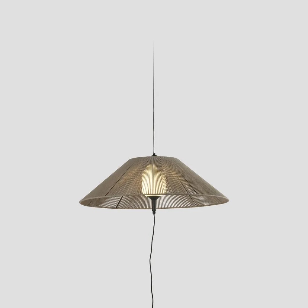 Lampa/Pendul portabil iluminat exterior decorativ SAIGON hole cap C70 gri/bej