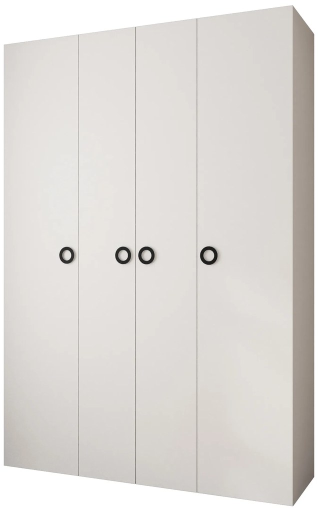 Dulap de haine 170 cm Carmela 40-1 (alb + Negru). 1126529