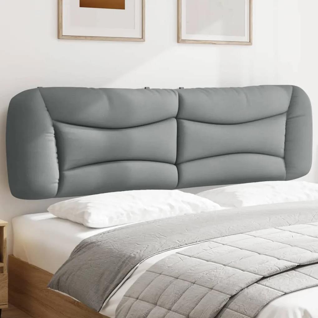 374600 vidaXL Pernă tăblie de pat, gri deschis, 180 cm, material textil