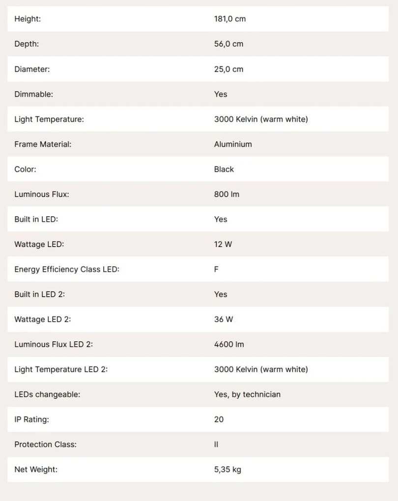 Lampadar LED reglabil design modern FATI