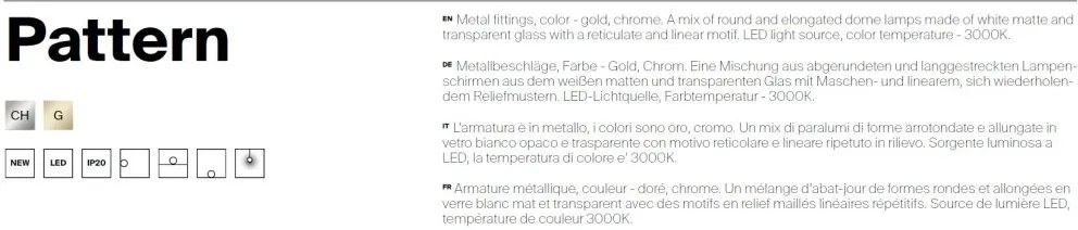 Veioza LED design modern decorativ Pattern auriu