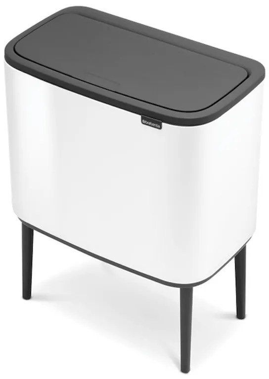 Cos de gunoi Brabantia Bo Touch 651110, 11+23 L, Deschidere lina si silentioasa, Deschidere mare, Alb