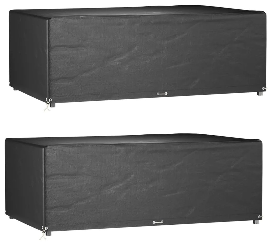 vidaXL Huse mobilă grădină, 2 buc, 12 ocheți 213x132x75cm, rectangular