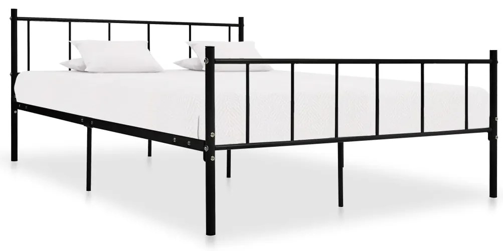 vidaXL Cadru de pat, negru, 180 x 200 cm, metal