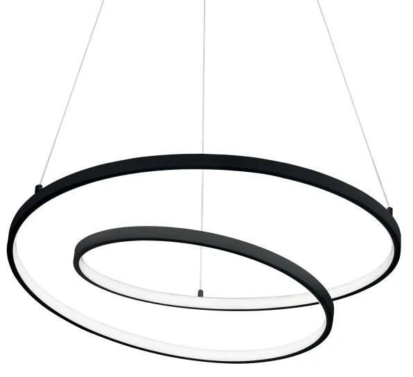 Lustra LED suspendata design modern circular OZ SP D60 ON-OFF NERO