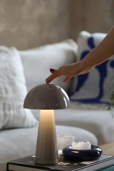 Markslöjd 108950 - Lampă reîncărcabilă LED reglabilă FUNGI LED/1,5W/2000 mAh IP44 gri