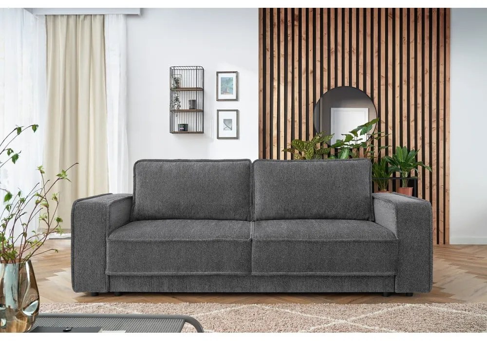 Canapea extensibilă gri închis Emile - Bobochic Paris