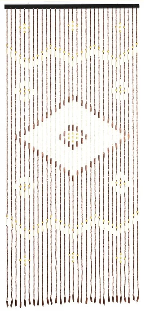 Draperie în culoare naturală din bambus 90x200 cm cu prindere la ușă Rhombus – Maximex