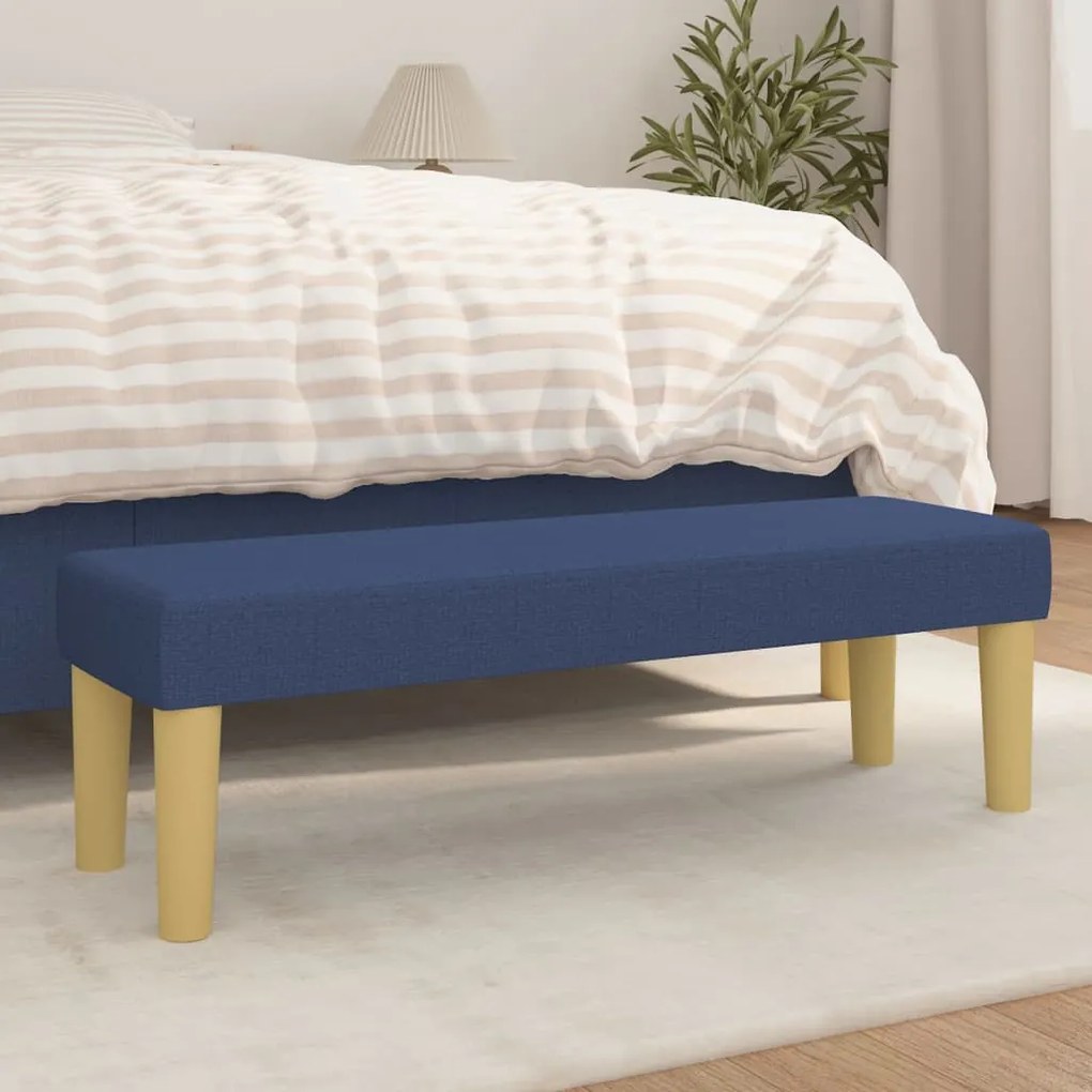 346658 vidaXL Bancă, albastru, 100x30x30 cm, textil