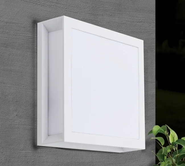 Aplica de perete sau tavan exterior, protectie IP44, Henry alb