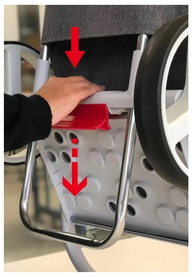 Sacoșă de cumpărături cu roți 53 l Com Tweed Polar Black Tube – Rolser