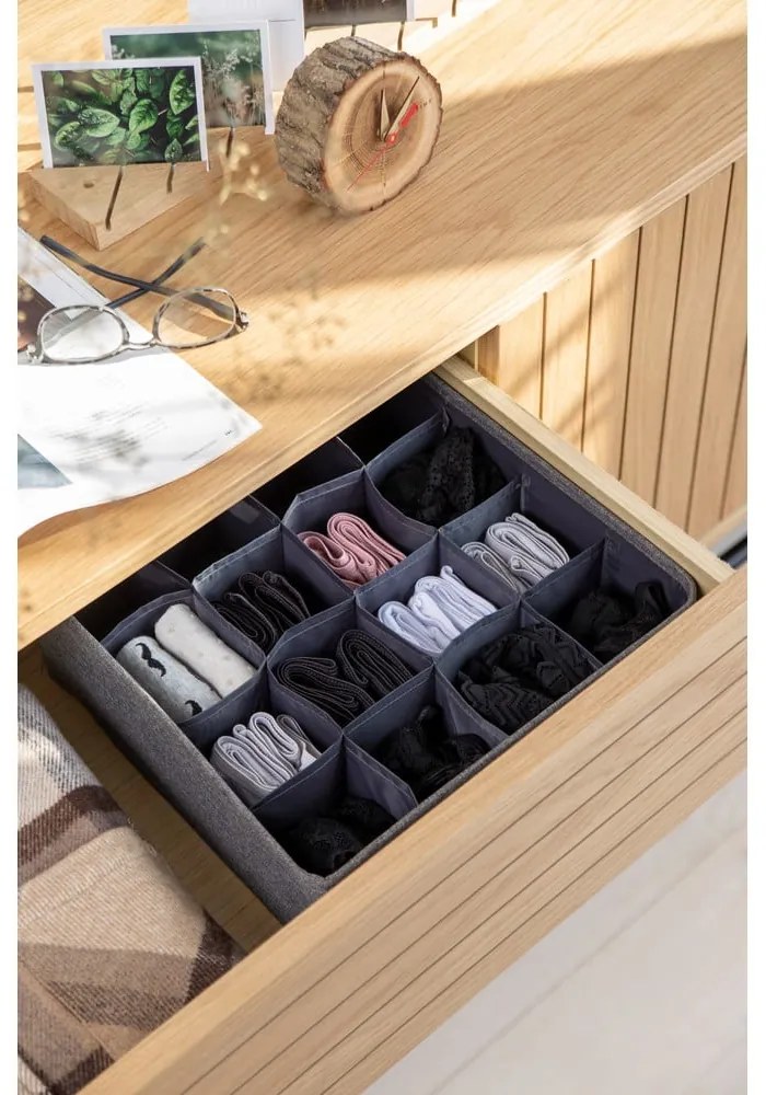 Organizator de sertare cu 16 compartimente Bigso Box of Sweden Drawer, gri