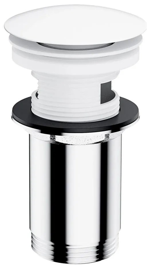 Ventil de lavoar OMNIRES A706BM CLICK-CLACK d. 6,6 cm alb mat
