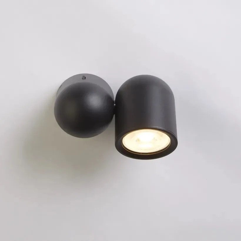 Aplica cu spot directionabil Perla, negru