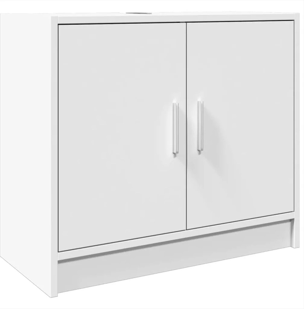 vidaXL Dulap de chiuvetă, alb, 63x29x55 cm, lemn prelucrat