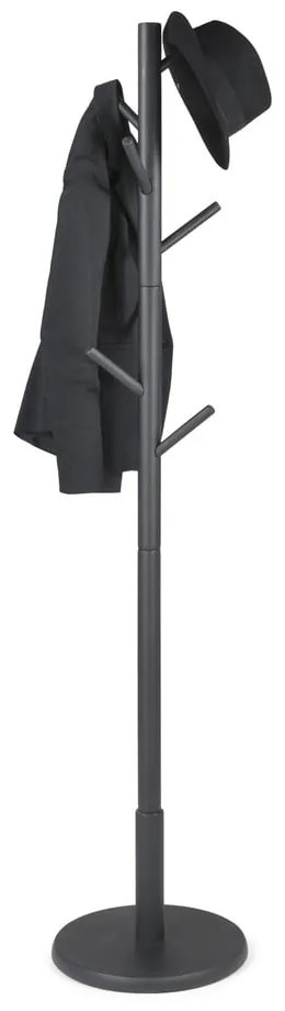 Cuier negru din lemn masiv de arbore de cauciuc Bro – Spinder Design