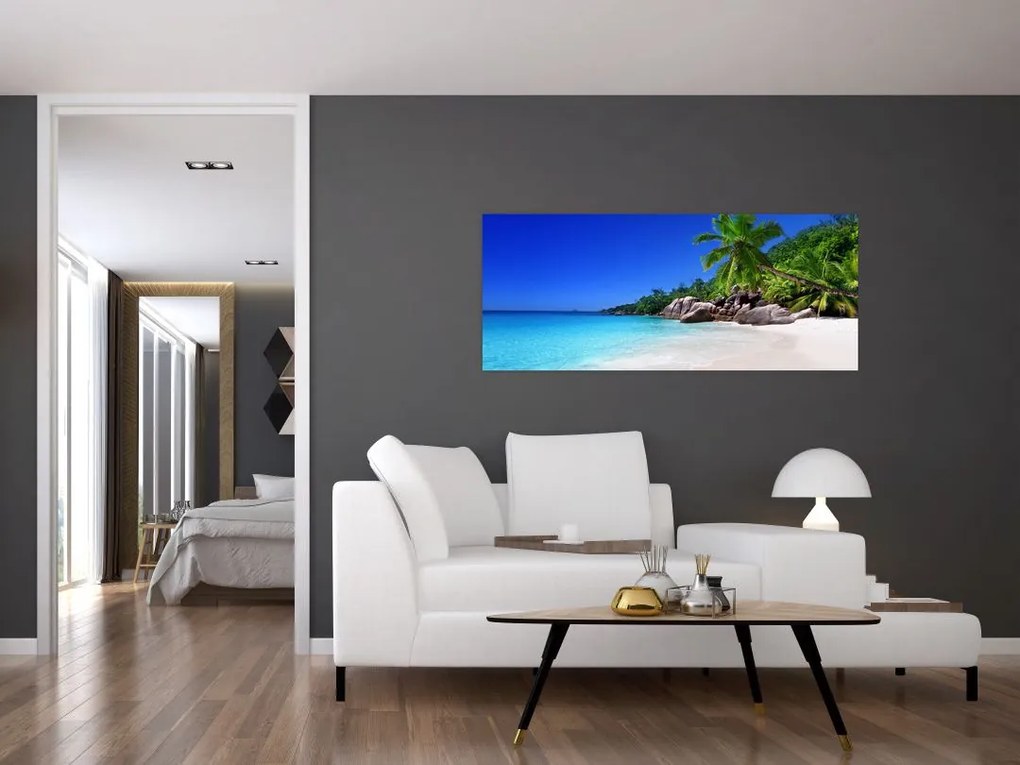 Tablou cu plaja pe insula Praslin (120x50 cm)